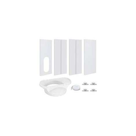 Kit de Fenêtre de Climatiseur Portable, Lot de 4 Bouchons de Climatisation Mobiles Réglables, Kit De Ventilation De Fenêtre AC, Kit Calfeutrage Climatiseur pour Porte Fenêtre avec Tuyau