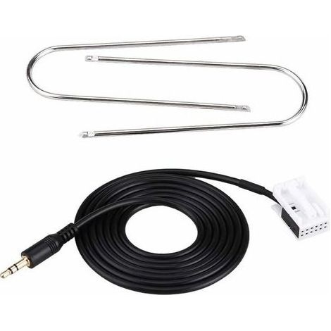 Câble Auxiliaire AUX Voiture Audio avec Outils de Dépose de Radio (1/5)