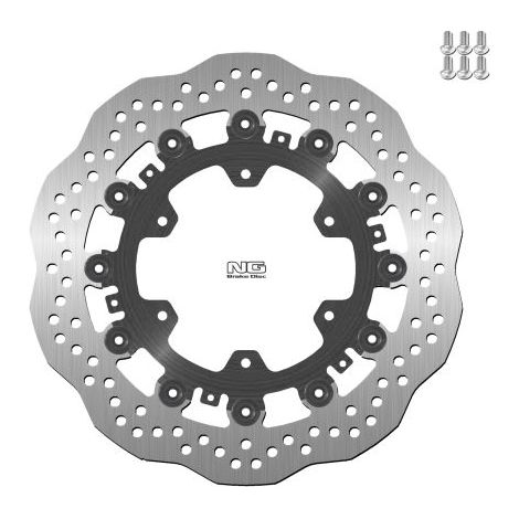 Disco de freno delantero NG para BMW K1100LT/RS '89-00, R1100GS/R '93-94, R1100R/RT/RS '92-01 (305x118x5MM) (6X9.0MM) Flotante ondulado
