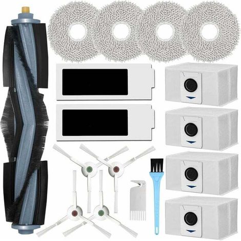 Accessoires pour aspirateur Ecovacs Deebot T20 Omni / T20 e Omni, 1 brosse principale, 4 brosses latérales, 4 serpillères, 2 filtres, 4 sacs, 2 brosses de nettoyage.. (1/4)
