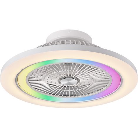 Ventilatore DC Antártida bianco 50W+7W RGB 5400lm 5 pale 58 cm (1/4)