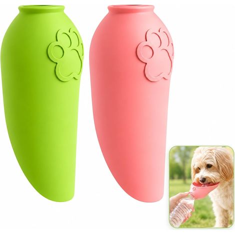 2 Adaptateurs Bouteille d'eau pour Chien, Silicone Alimentaire Anti-Fuite (1/5)