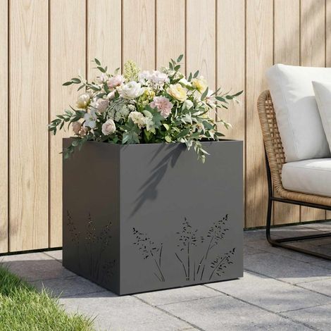 vidaXL Macetero de Jardín Gris antracita 50 x 50 x 49 cm (1/5)