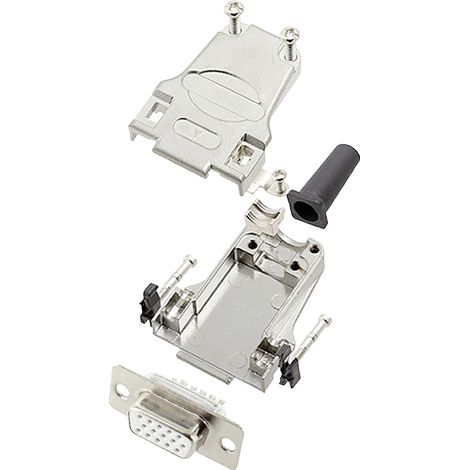 encitech DTZF09-HDS15-W-K 6355-8063-11 D-SUB Buchsenleisten-Set 180 ° Polzahl: 15 Lötkelch 1 St.