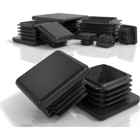 Bouchons à lamelles 40x40 mm pour Tube carré Bouchons carrés en Plastique PE Bouchon Pied de Chaise Bouchon Tube Carré pour Tubes Métalliques, Chaises, Canapés, Tables et étagères 4 pcs. (1/5)