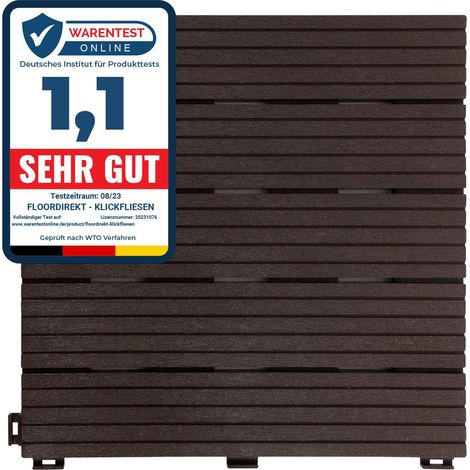 Dalle de Terrasse Claire Marron 30 x 30 cm, 1 Pièce
