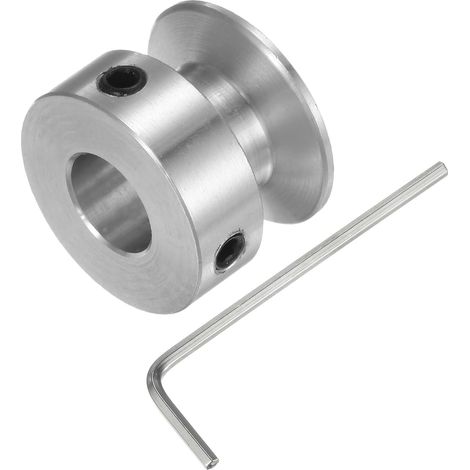 Poulie Courroie Trapézoïdale - 1 Pièce - Alliage Aluminium - Transmission Puissance Gorge Type A - Industrie Auto Agriculture - Alésage 8mm Diamètre 20mm (1/4)