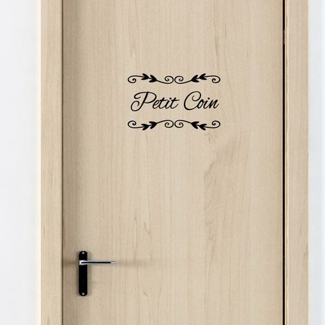STICKER PORTE PETIT COIN DECO CHIC (I0297).- Blanc - (1/5)
