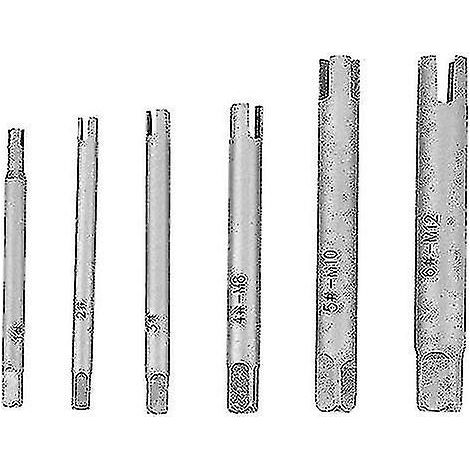 Extracteur de tarauds à 4 cannelures, extracteur de tarauds, extracteur de vis, extracteur de têtes de tarauds en acier cassées, kit d'extracteurs de tarauds à vis endommagées (kit de 6 pièces) (1/5)