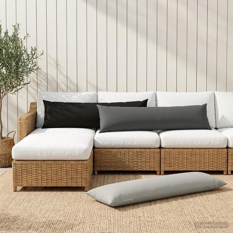 vidaXL Funda de almohada HEERLEN Antracita 40 x 145 cm Poliéster (1/5)