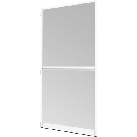Moustiquaire de porte avec cadre tendeur - Cadre en aluminium - 100 x 210 cm - Blanc (1/5)