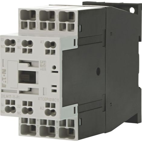 Eaton Contactor de potencia, 3 polos, 380 V 400 V 8,3 kW, 1 S, 1 Ö, RDC 24: 24 - 27 V DC, Accionamiento de corriente continua, Bornes Push-in, 199283
