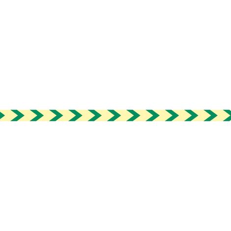 Adhesivo Direccional Balizamiento PVC Transparente Fotoluminiscente | 1000 x 60 mm - CLASE A (PVC 0'7 mm) (1/2)