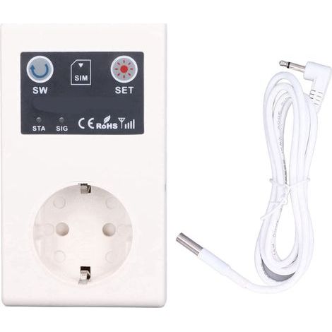 Ortviai Prise intelligente GSM avec capteur de température SC1-GSM-T 2000 W -40 à 110 °C (1/5)