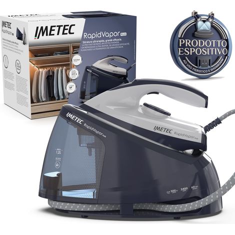Imetec Rapidvapor Compact Ferro Stiro Caldaia 2200W Serbatoio 1.2L Bianco Blu (1/5)