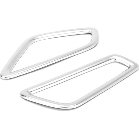 2 pièces garniture argent ABS prise d'air supérieure avant autocollant ajustement Hyundai Elantra 2018-2019 (1/5)