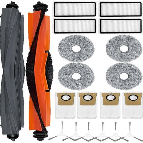Pièces de rechange pour aspirateur robot L20 Ultra/L30 Ultra : brosse latérale principale, filtre HEPA, lingette de nettoyage, sacs à poussière et accessoires (1/5)