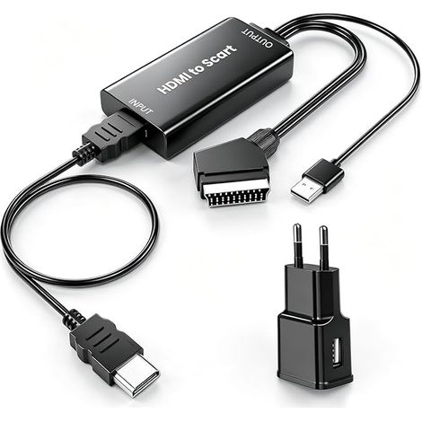 Adattatore AMANKA HDMI SCART Convertitore da HDMI a SCART Full HD 1080p Convertitore audio video per HDTV STB VHS Xbox PS3 Sky DVD Blu-Ray ecc. (1/5)