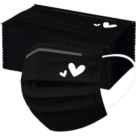 Masque Jetable - 3 Couches Non Tissé - Protection Respiratoire - Unisexe - 50 Pièces (1/4)