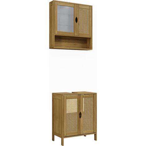 Set di mobili da bagno Liora, Bambù, 2 parti, Vicco