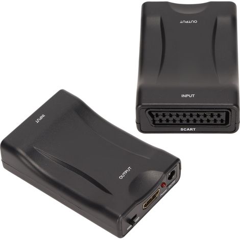 Convertisseur SCART vers HDMI avec Alimentation USB, Adaptateur Vidéo HD 720P/1080P pour Téléviseurs et Rétrogaming (1/5)
