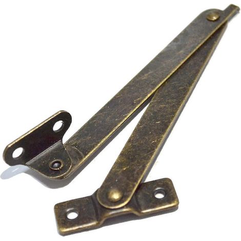 4 charnières de couvercle en laiton, support pliable en bronze pour boîte à bijoux, armoire, meuble cercueil en bois