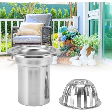 Grille de Drainage Sol/Toit Anti-Blocage 4 Pouces en Stainless Steel pour Balcon, Jardin, Terrasse (1/5)