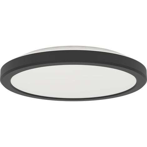 LED Plafonnier Testara-E, Ø 21 cm, 1500 lm, lampe de plafond noire (1/5)