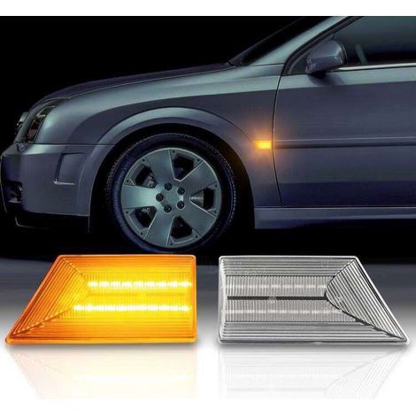 KIT 2 INDICATORI DI DIREZIONE LATERALI A LED COMPATIBILE CON Renault Twingo I / Twingo II / Twingo III / VETRO TRASPARENTE/ LED 6000K EFFETTO XENON / CAN-BUS, PLUG AND PLAY (1/5)