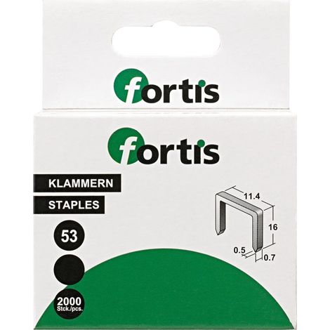 Feindrahtklammer 14mm a2000Stk. FORTIS (1/3)