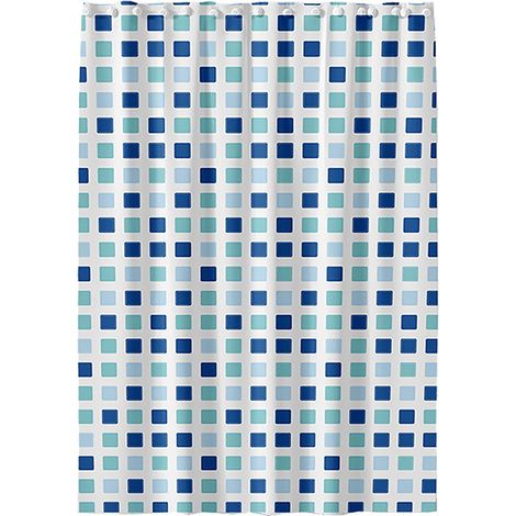 Rideau De Douche - PEVA Antigoutte - Séchage Rapide - Résistant Au Vent - Renfort Supérieur - Poids Intégré - 180 x 180 cm - 1 Pièce (1/5)