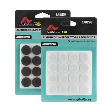 Almohadilla Protectora Fieltro Redonda Lauxa - 1.8 Cm / 32 Uds / Marrón (1/5)