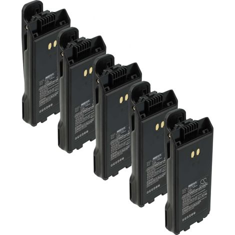 vhbw 5x Batterie compatible avec Bearcom radio talkie-walkie (2250mAh, 7,4V, Li-ion) - avec clip de ceinture (1/4)