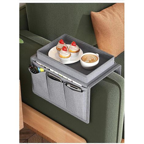 Plateau de rangement pour accoudoir de canapé – Sac de rangement pour accoudoir de canapé – Télécommande antidérapante (1/5)