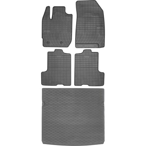 Ensemble de tapis de sol en caoutchouc pour Dacia Duster II SUV (janvier 2018-2024) + tapis de coffre