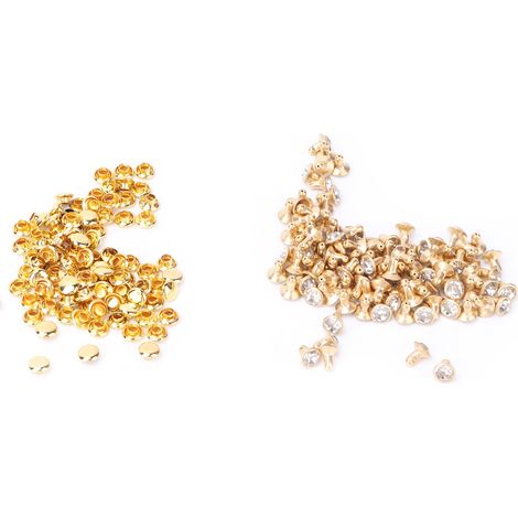 Clous Cristal Tissu 6mm pour Création Maroquinerie et Accessoires Cuir DIY (1/5)
