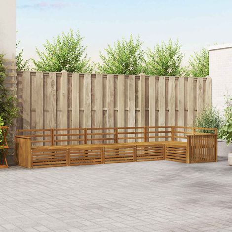 vidaXL Outdoor-Sofagarnitur 6 pcs Natur Massivholz Akazie (1/5)