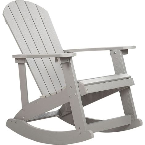 Garden Rocking Chair ADIRONDACK Light Grey