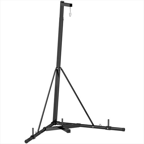 Sac de frappe Support de pliable en acier noir hauteur réglable (1/5)