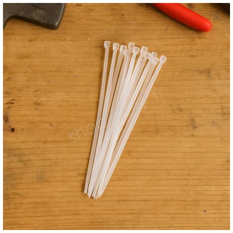 Lot de 100 Colliers de Serrage Nylon Transparent 145 x 3 mm – Organisation & Fixation Câbles (1/5)