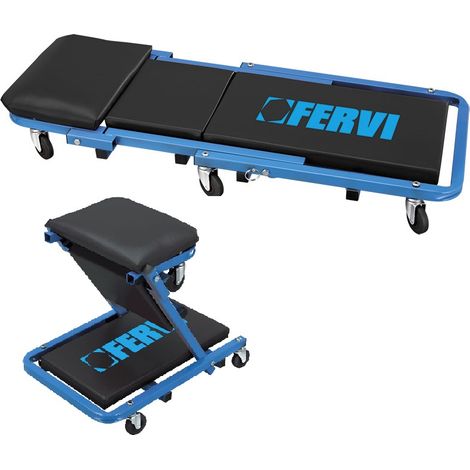 FERVI 0645/SS LETTINO SDRAIO CARRELLO CARRELLINO SOTTO MACCHINA PER AUTO SEDILE