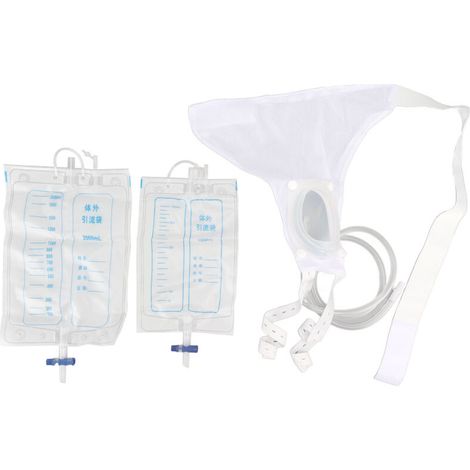 Collecteur d'Urine Femme en Silicone Soufflé - Sac à Cathéter Portable Anti-Fuites, Système Urinaire Confortable