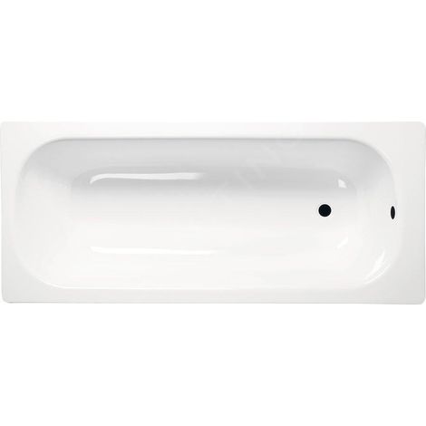 Aqualine – Baignoire en émail 1700x700x390 mm – Rectangulaire blanche – Installation à encastrer – V170X70 (1/2)