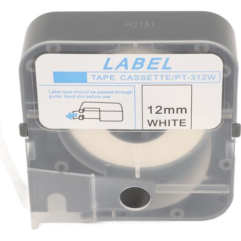 Ruban Étiqueteuse 8m x 12mm PET Blanc, Cartouche avec Coque, Compatible LM 380E, LM 390A, LM 370A, LM 380A (1/5)