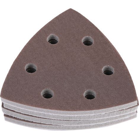Feuilles de papier de verre éponge triangulaire à 6 trous, disque de ponçage, outils de polissage (1800-2000 ) 4 pièces (1/5)