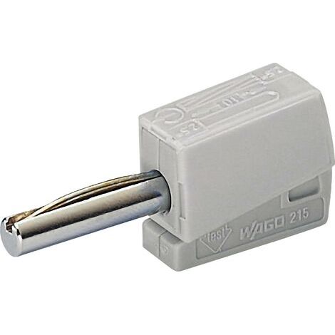 Fiche banane mâle Ø de la broche: 4 mm WAGO 215-811 gris 1 pc(s) (1/4)