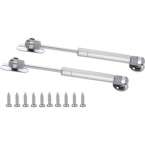 Vérins à gaz 120N pour meuble – Lot de 2 – Amortissement silencieux – Compatible bois et aluminium – Installation simple avec vis incluses (1/5)