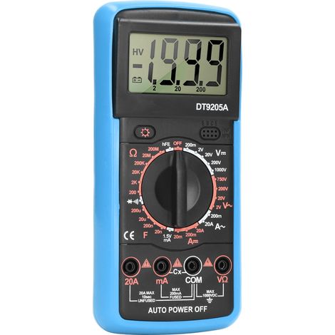 Multimètre numérique intelligent avec écran LCD, testeur multifonction de circuit pour usage domestique, bleu (1/5)