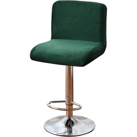 Fundas para Taburetes de Bar Fundas para Sillas 1 pieza Fundas Elásticas para Taburetes de Bar para Comedor, Verde Oscuro (1/5)