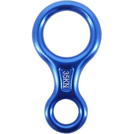 35kN rappel huit(Bleu), dispositif de rappel escalade 8 Descendeur pour diamètre de corde 8-13 mm-DOU